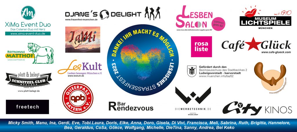Sponsoren-Logos Lesbisches Straßenfest am Stephansplatz 2023